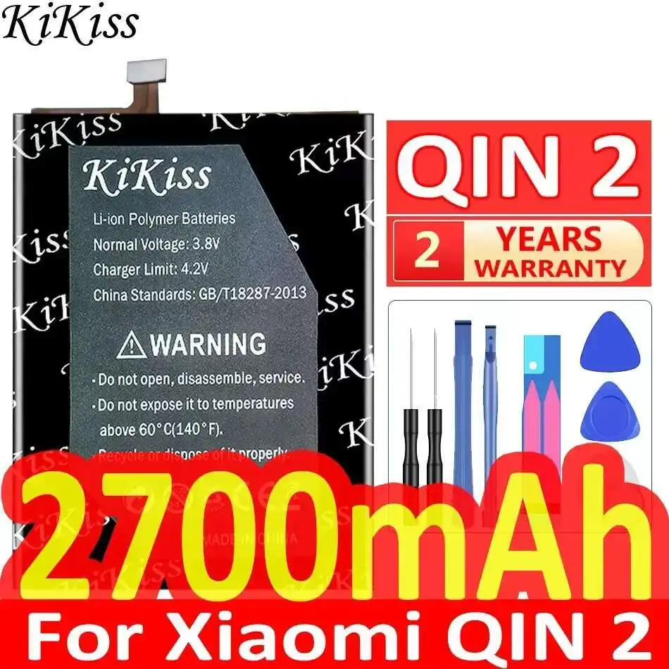 

KiKiss 1600mAh - 2700mAh Powerful Battery for Xiaomi QIN F 21 K 1 QIN2 High Capacity Phone Batteria