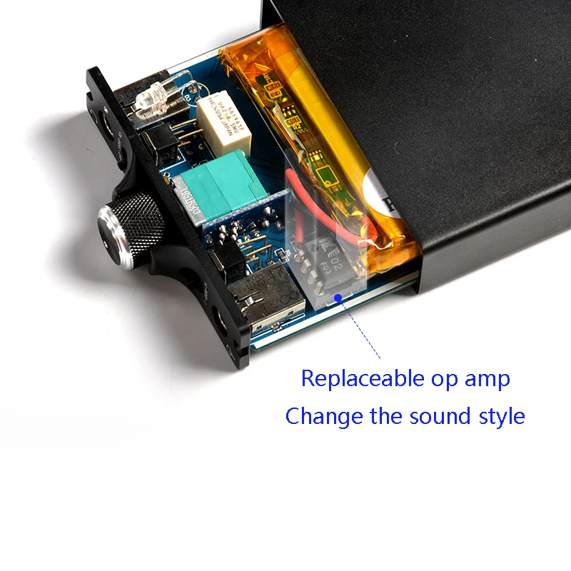 ไข้-เกรดหูฟังแบบพกพาถอดรหัสเครื่องขยายเสียง ES9038ถอดรหัส1000MW Thrust เครื่องขยายเสียงหูฟัง MUSES02ไข้ Op Amp