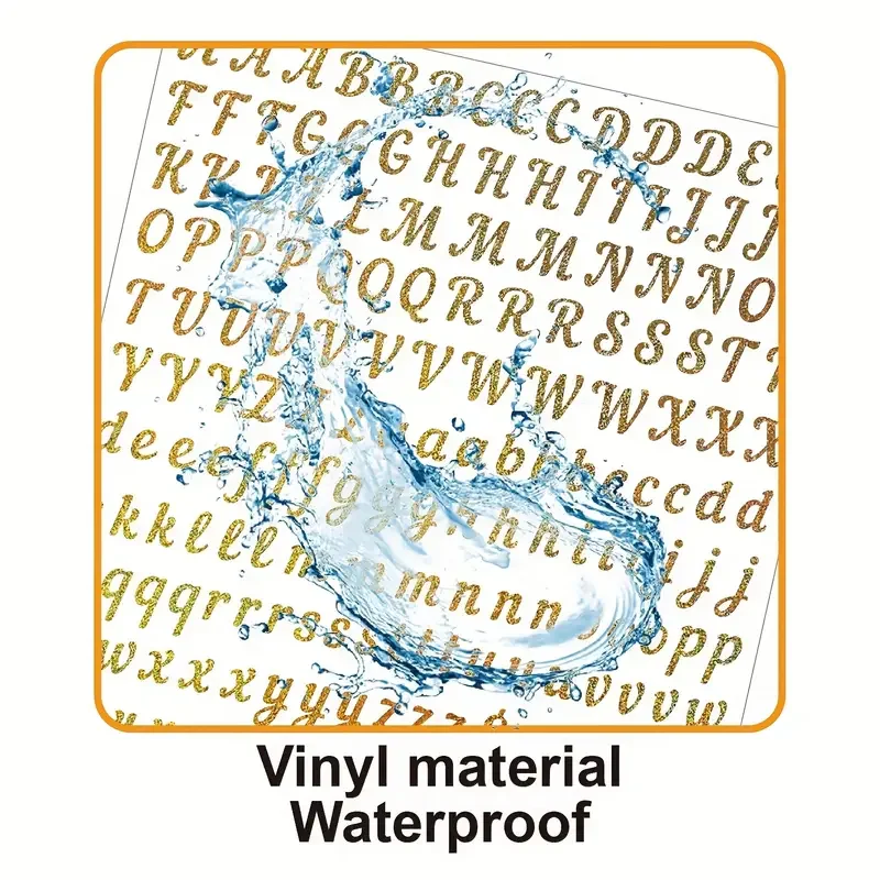 3 Bögen selbstklebende, wasserfeste, alphanumerische Vinyl-Aufkleber, geeignet für Scrapbook-Zubehör, Bastler – Detail 6