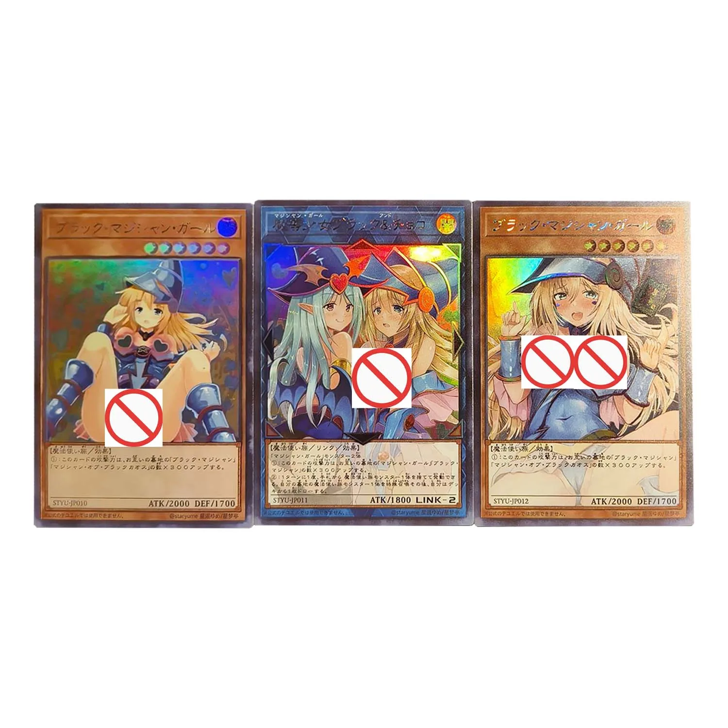 

3Pcs/set Diy Version 5 Yu-Gi-Oh! Dark Magician Girl Collection Card Color Flash Ygo Dark Magician Girl Anime Card Gift Toys