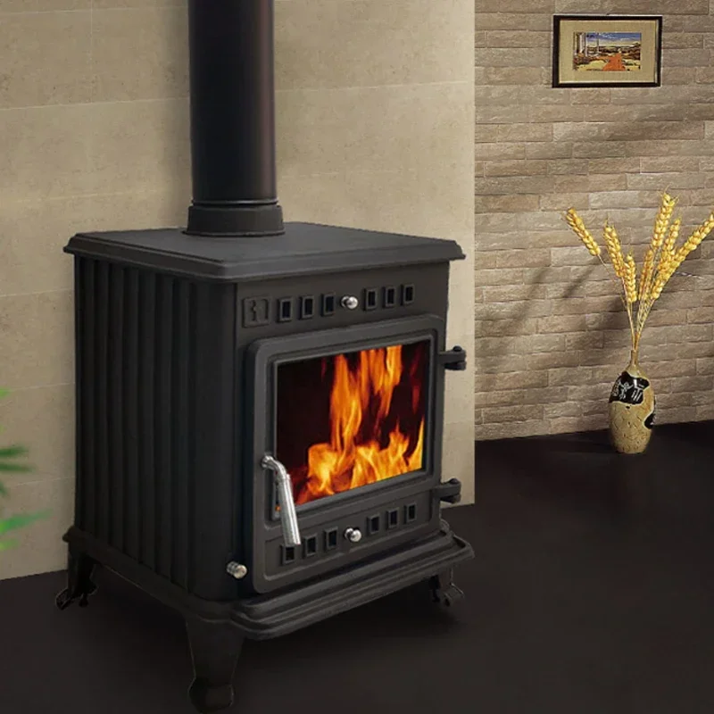 

Wood Burning Stove Heater Firewood For Warmth Home Modern European Cast Iron Homestay Tent Refractory Glass Drawer Ash