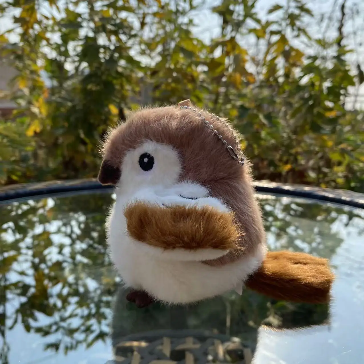 11cm Cute Simulation Bird Plush Doll Toy Keychain Pendant Soft Realistic Sparrow Plush Stuffed Doll Backpack Decoration Gift