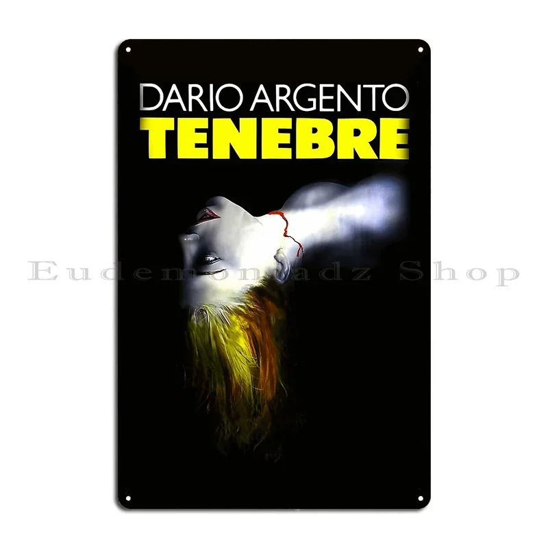 1982 Tenebre Vintage Horror Film Movie Metal Signs Plaques Garage Garage Home Customized Tin Sign Poster