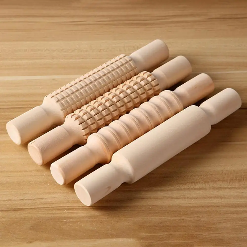 Wooden Rolling Pin Physical Therapy Athletes Lymphatic Massager Muay Thai Kickboxing MMA Shin Conditioning Muscle Roller Stick