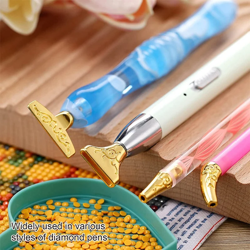 12Pcs Metal Tip For Diamond Painting Pen, DIY Diamond Painting Metal Pen Tips Diamond Painting Replacement Pen Heads