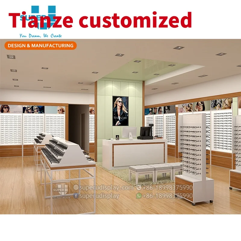 

(customized)Optical Shop Interior Design Commercial Merchandising Interior Furniture Optical Shop Sunglasses Optical Store Decor