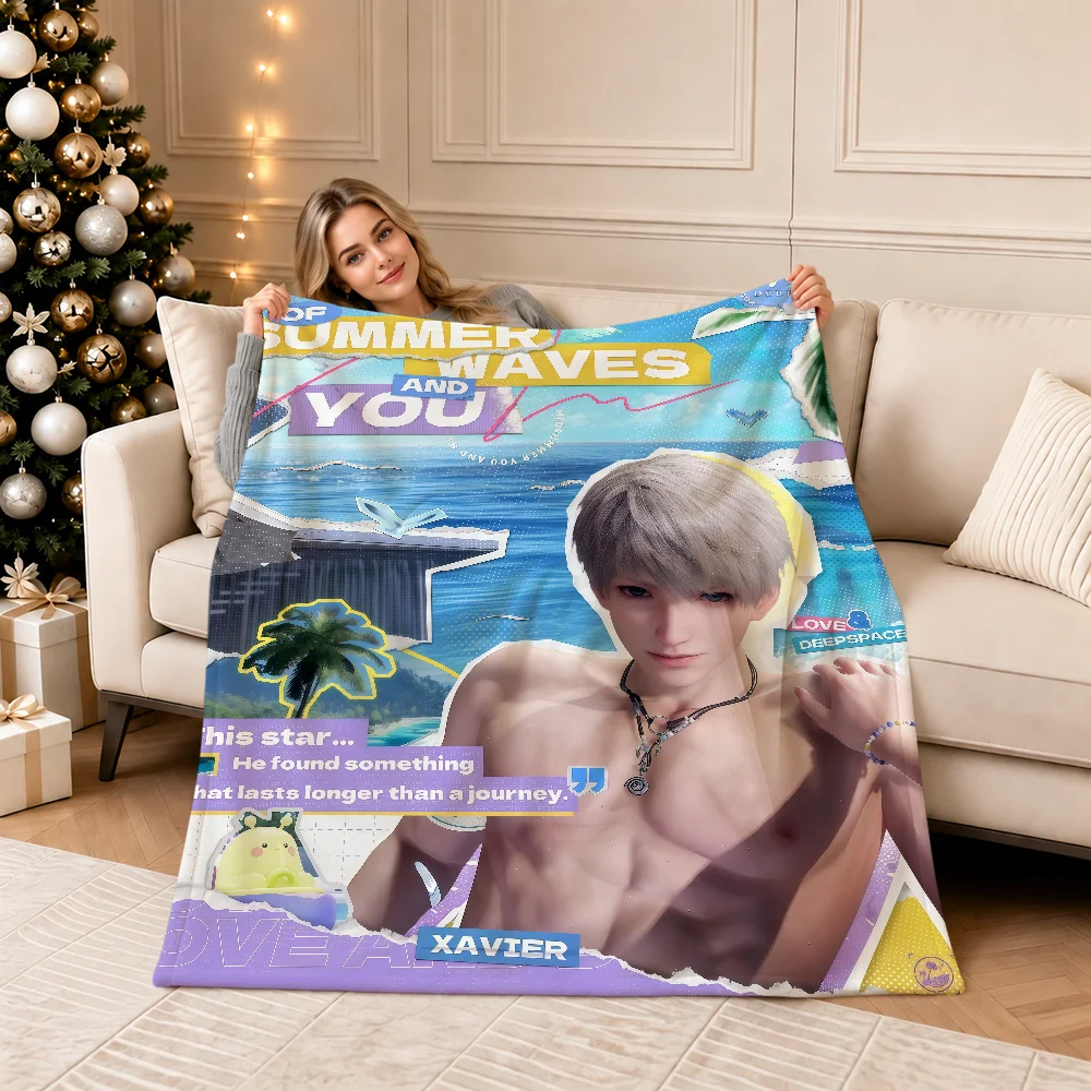 Sylus Poolside Memory Love And Deepspace Warm Soft Plush Blanket For Sofa Living Room Nap Home Bedroom Gift Flannel Pet Hogar