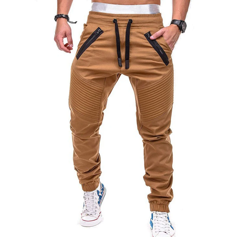 

Men Casual Jogger Pant Running Sports Training Pants Bottoms Skinny Hip Hop Tracksuit Sweatpants Breathable Gym Fiess Clothes