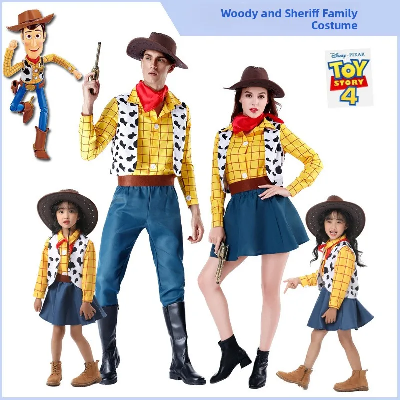 

loween Cosplay Western Cowboy Parent-Child Costume Toy S Houdi Par Stage Outfit Women's Traditional Chinese Costume