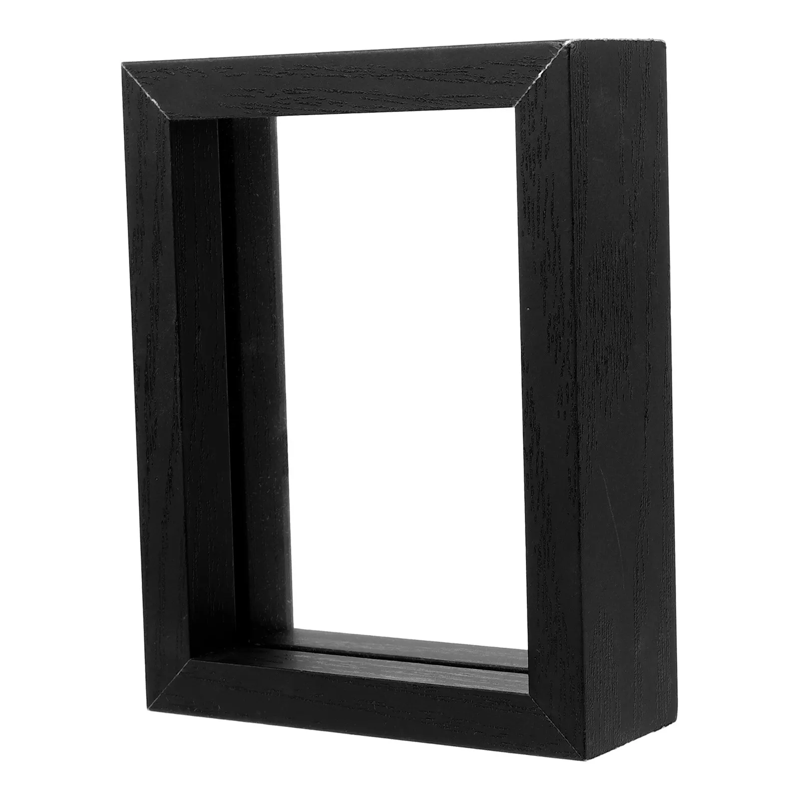 1Pcs 5 Inch Wood Plant Specimen Photo Frame Double-Sided Glass Dried Flower Leaves Display Box Nature Decor Living Room Bedroom