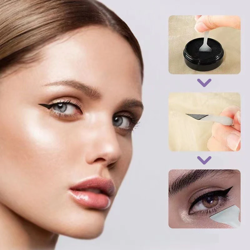 Double Ended Eye Eyeliner Stempels Set Oogschaduw Cosmetisch Gemakkelijk te klassieke eyeliner Stempelen stencilaccessoires Make-up gereedschap