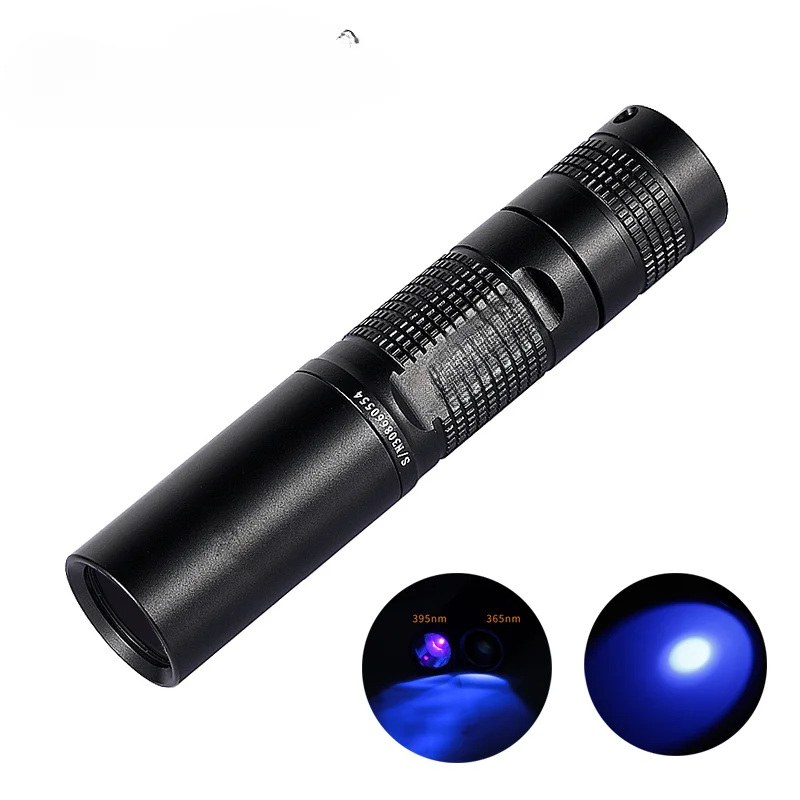 High Power 395nm trace detection Ultraviolet linternas led flashlight gemstone jade identification 365nm uv flash light