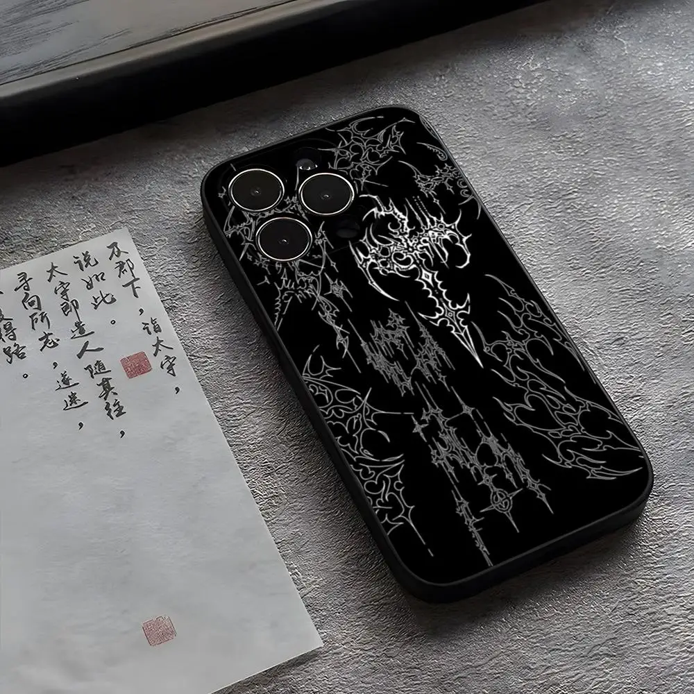 Cyber Sigil Cross Phone Case for iphone 15ProMax 14 11 16 13 12 Pro Xs Max Mini Xr X 7 8 Plus Shell Coque