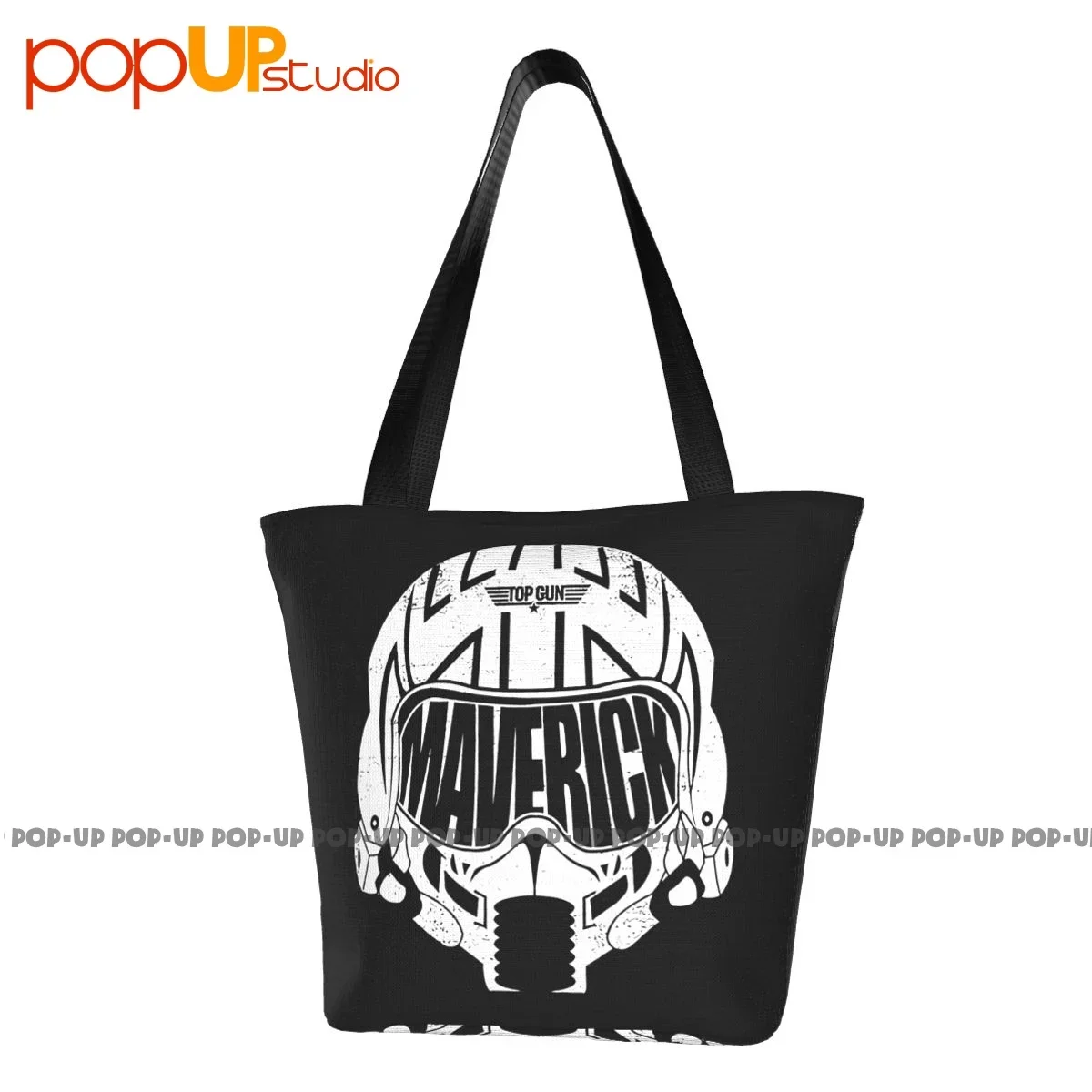 Top Gun Maverick Pilot Helmet Commute Handbags Polyester Shopping Bag Tear-Resistant