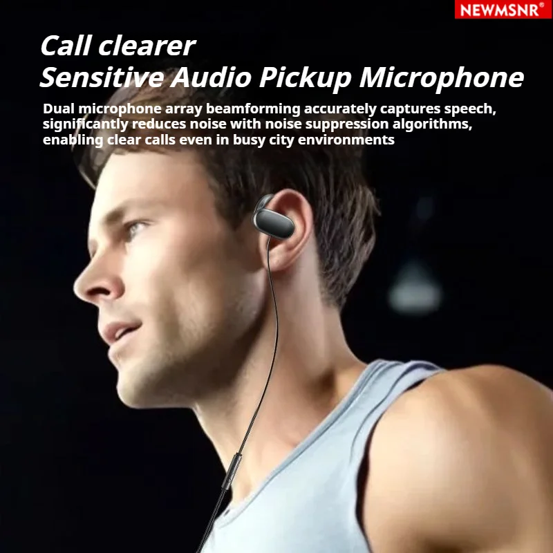 فتح الأذن نوع C & 3.5 مللي متر سماعات أذن سلكية صوت ستيريو سماعات أذن رياضية ألعاب سماعات للأعمال سماعات مع ميكروفون عالي الدقة لسامسونج #5