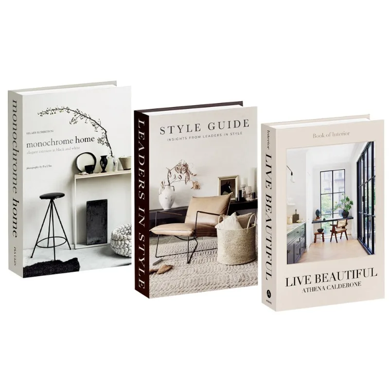 3 stks/set Nep Boek Luxe Fotografie Props Boeken Decor Eenvoudige Moderne Faux Boeken Salontafel Props Boek Ornamenten