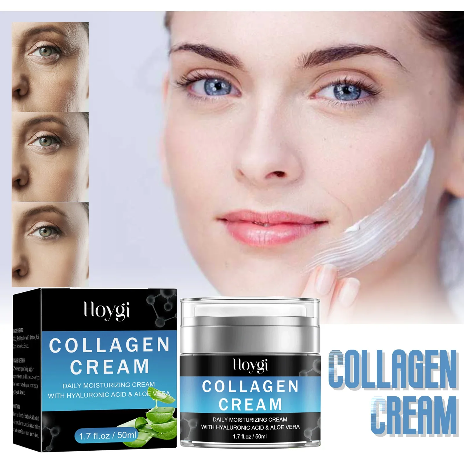 50ml Hoygi Collagen Cream Moisture Replacement Moisturizing Anti-Aging Fading Wrinkle Firming Skin Whitening Skin Care Cream