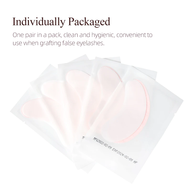 H&L 50PCS Colored Hydrogel Gel Eye Patches for Eyelash Extension Eyepads Eyelash Patch Lash Extension Mask Eyepad Makeup