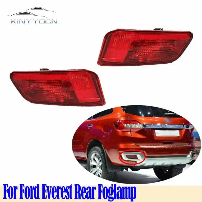 For Ford Everest 15 16 17 18 19 20 21 Rear Bumper Fog Light Reflector Stop Light Rear Fog Light Foglamp Brake Lamp Warning Lamp