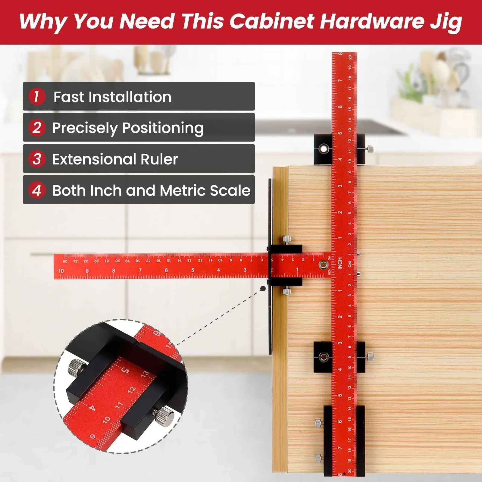 Drill Fast Guide Cabinet Template Handle Hardware Door Installation Aluminum for Drawer Alloy Knob Accurate Jig Adjustable Pull