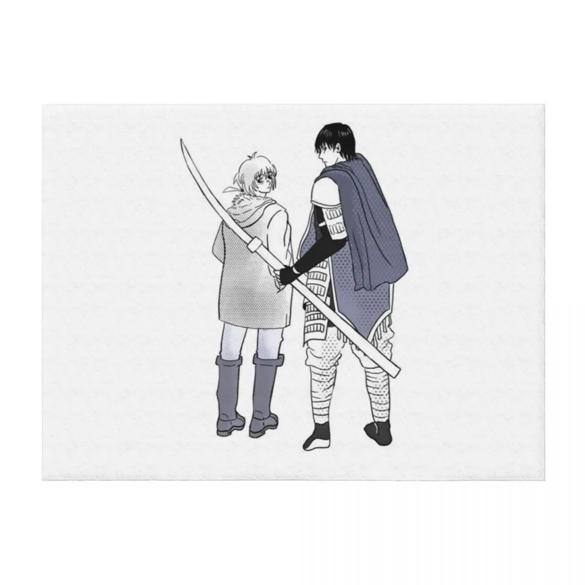 Kahaku x Fushi Throw Blanket Plaid Travel warm for winter Blankets