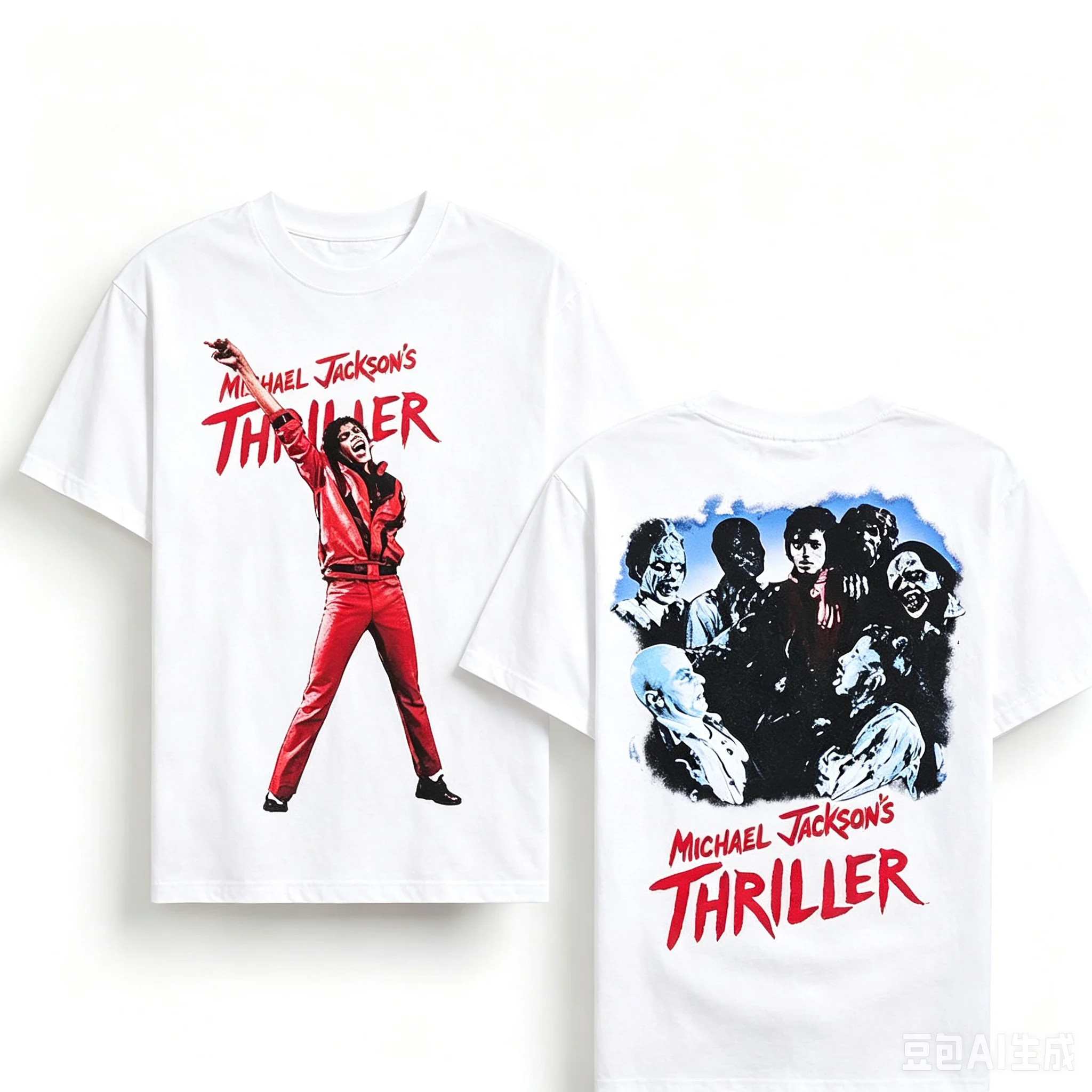 Michael Jackson Thriller Cotton T Shirt Unisex Men's and Women's High Quality Y2K Streetwear Casual Short Sleeve Tops