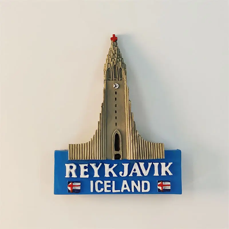 

scandinavian Iceland Landmark Building Landscape Magnetic Refrigerator Magnet Travel Souvenirs Home Magnetic Decoration Collecti