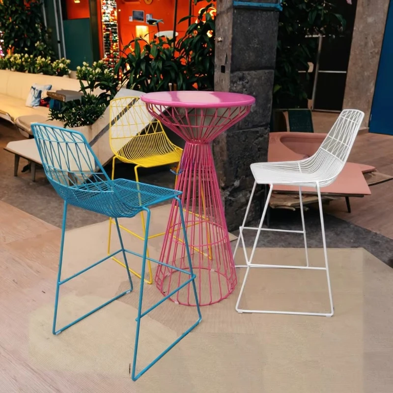 Modern Design Outdoor Wire Round Table Hotel Restaurant Bistro Wedding Event Park Use