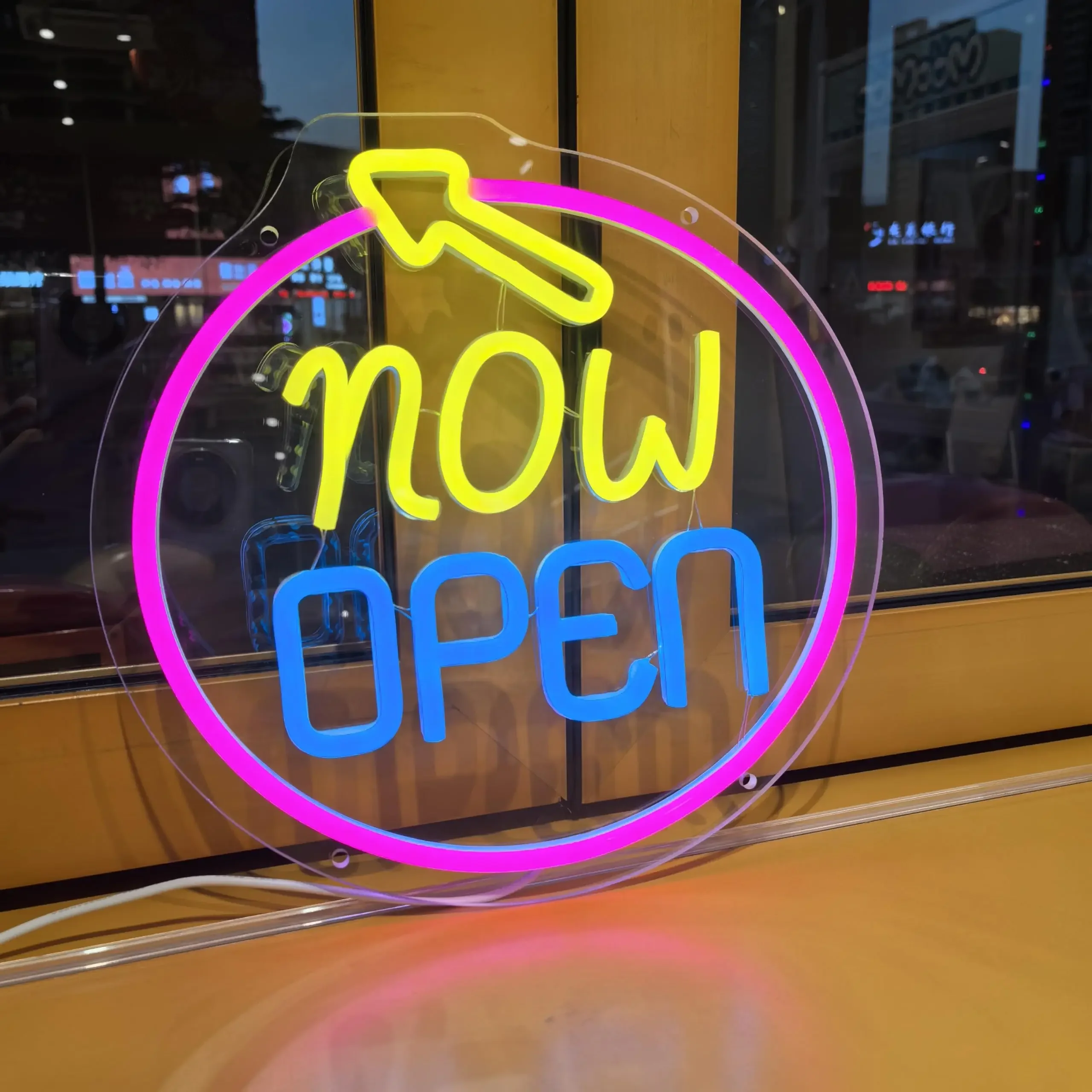 

Неоновая вывеска LED «Открыто» для витрин магазинов, ресторанов, баров, кафе, рекламы бизнеса, привлекательная световая вывеска «Открыто»