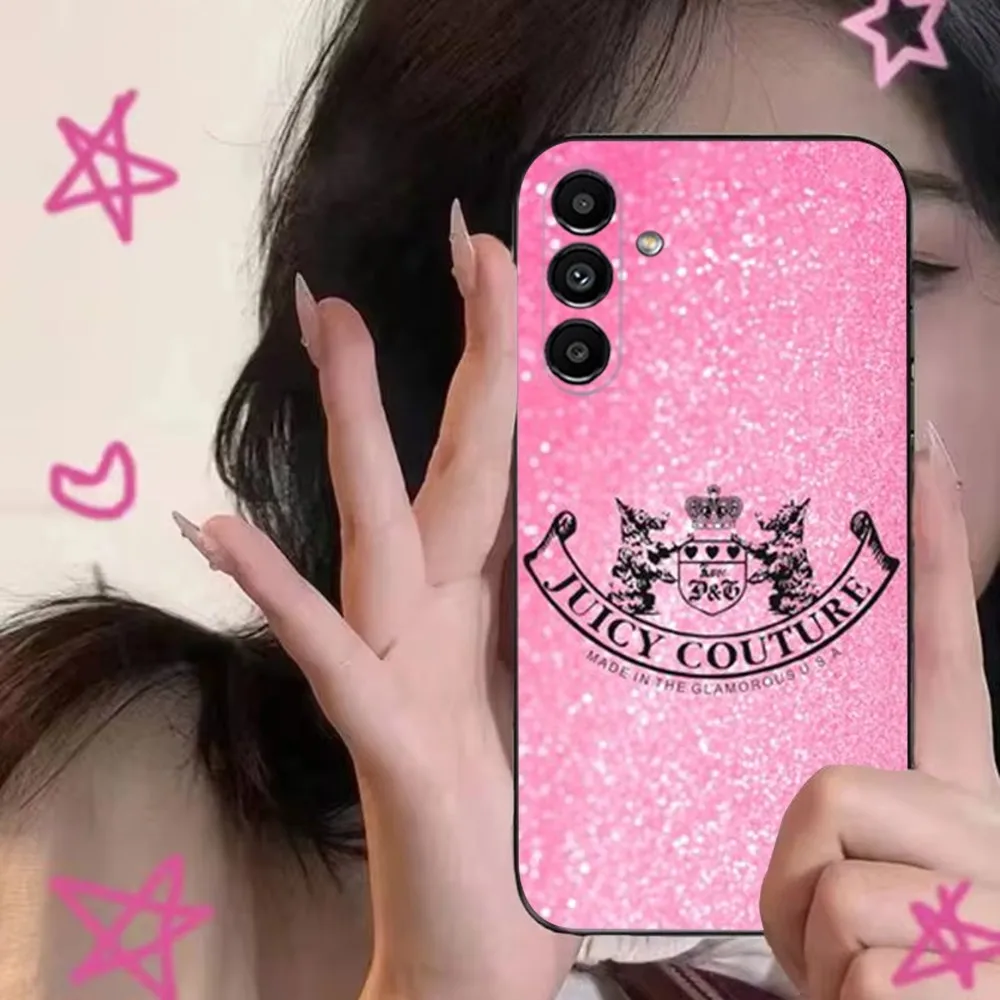 J-Juicy C- Couture  Phone Case For Samsung S24,S21,S22,S23,S30,Ultra,S20,Plus,Fe,Lite,Note,10,9,5G Black Soft Cover