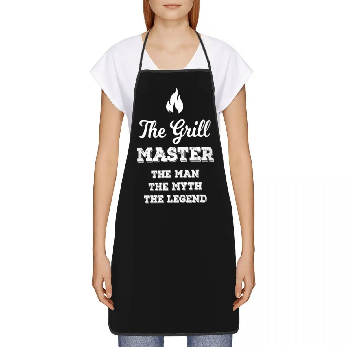 The Man Myth Legend Grill Master Apron for Women Men Unisex Bib Funny BBQ Gift Cooking Kitchen Tablier Cuisine Chef Baking