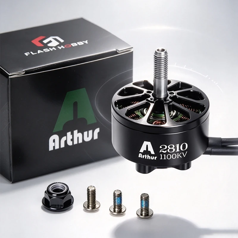 4 Units FlashHobby Arthur A2810 2810 1100KV 6S FPV Brushless Motor For 7~8 inches Propeller Fixed-wing FPV Drone Spares