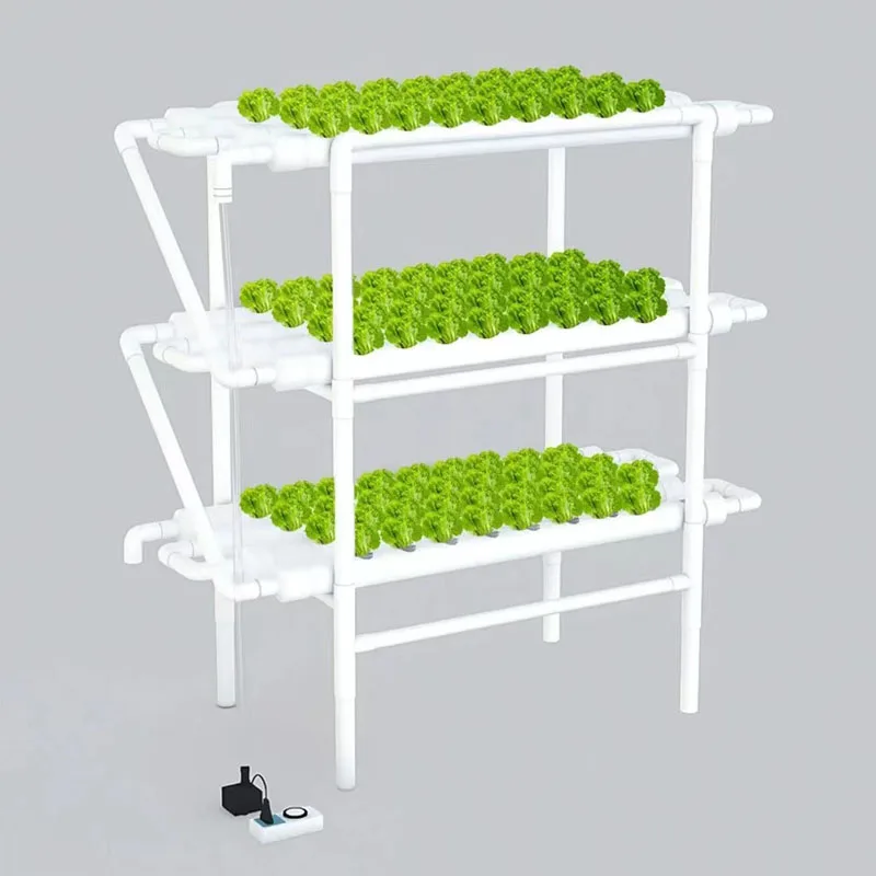 Indoor Greenhouse Hydroponics 108 grid growing kits Plant growth systems for leafy vegetables With Water Pump and Accessories