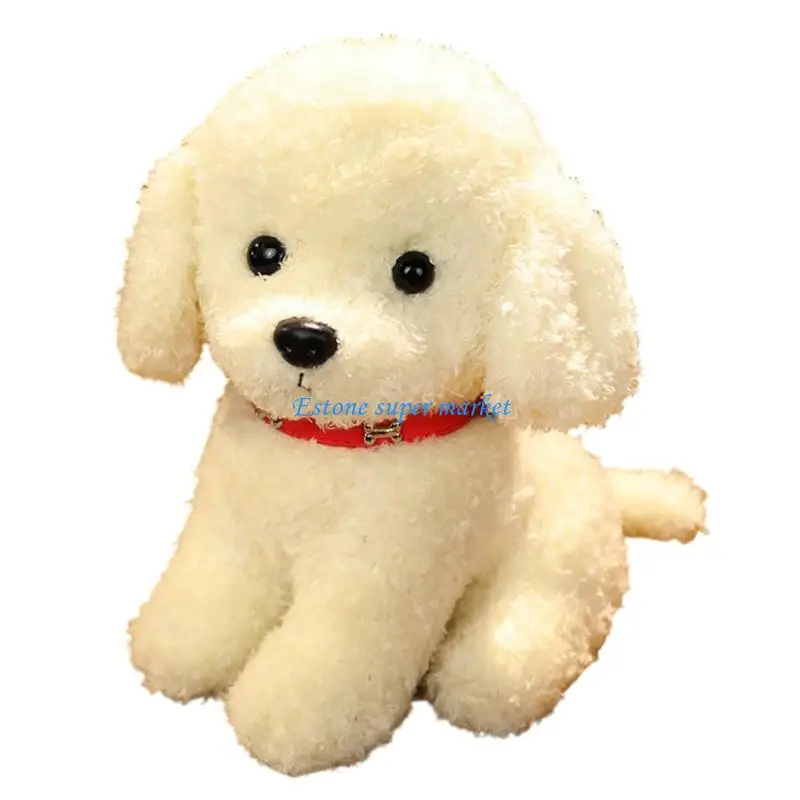 090B Delicate Poodle Stuffed Toy Hugging Animal Toy Lovely Puppy Stuffed Animals Fun Stuffed Toy Photo Props