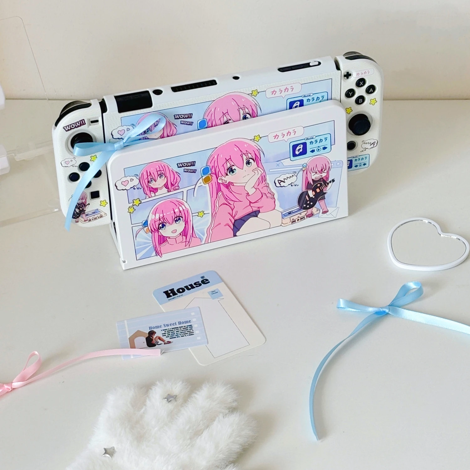 Etui ochronne na konsolę Nintendo Switch 2/OLED z motywem kreskówki anime, kompatybilne z kontrolerami Joy-Con, akcesoria do konsoli do gier. — zdjęcie produktu 3