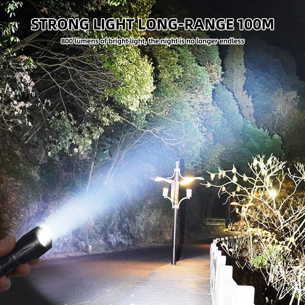 LED Rechargeable Flashlight Ultra Bright Torch Waterproof Bicycle Light Outdoor Camping Lamp Work Light Powerful LED Flashlights