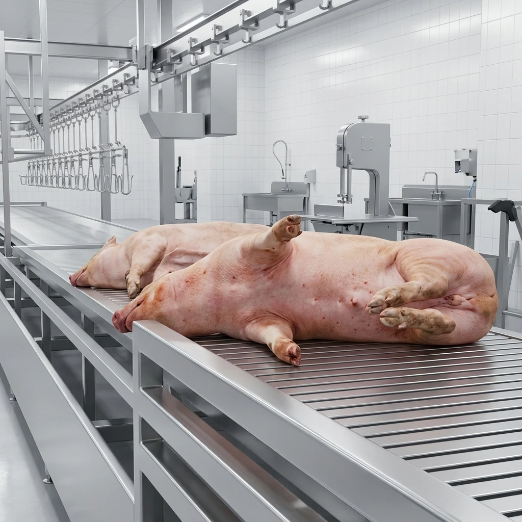 FOODLINE Pig Cattle Sheep Slaughter Line Continuous Working Butchery Production Line For Livestock Meat Processing Plant