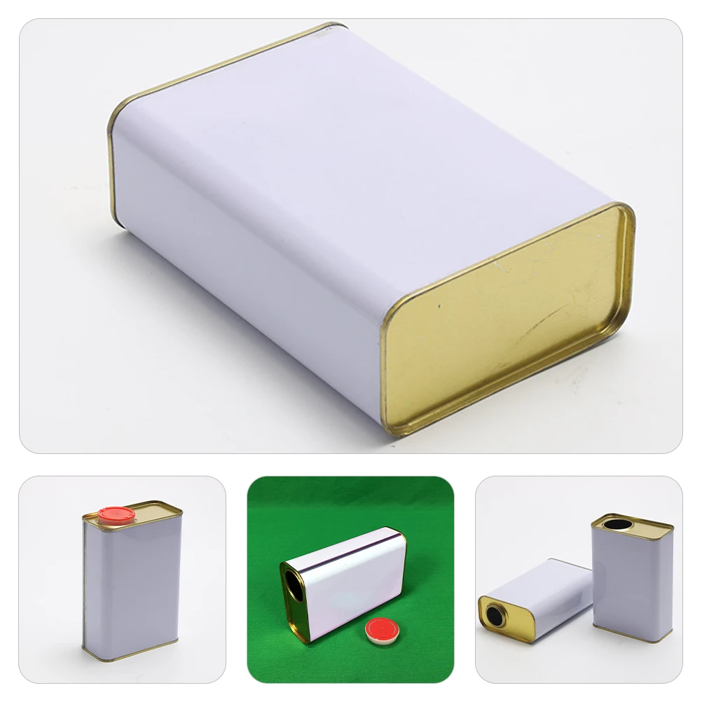 

Empty 1L Metal Paint Bucket Square Tinplate Container Plastic Lid Sturdy Leak Proof Storage Can for Paint Lubricating Oil