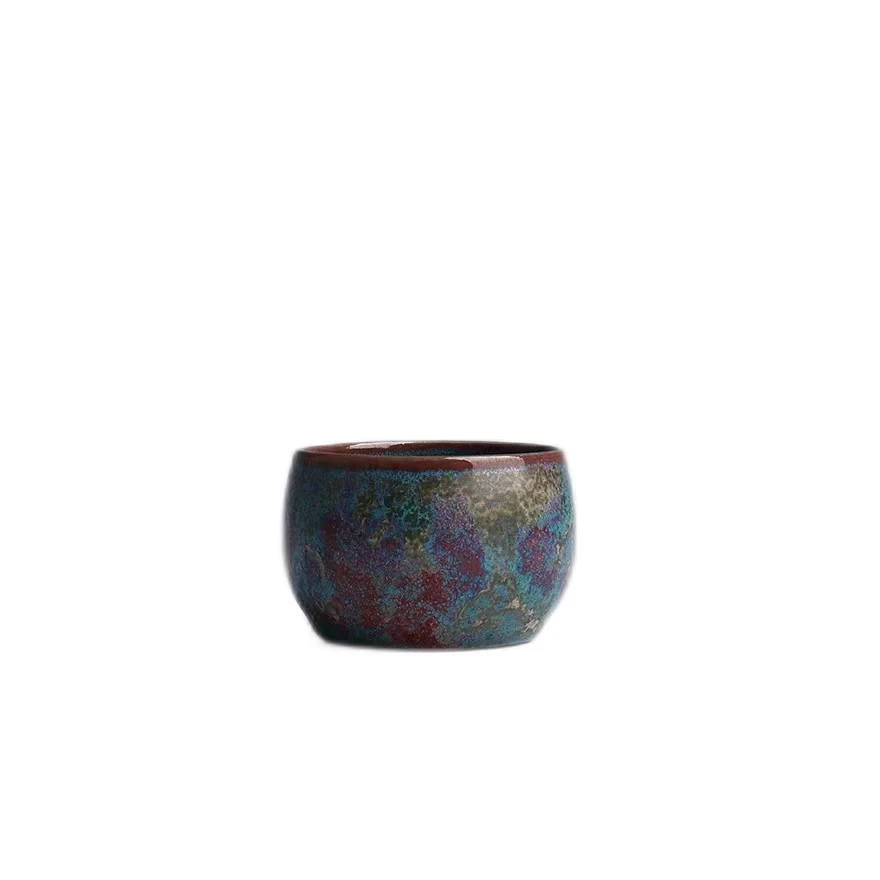 Jun Kiln Jun Porcelain Teacup Owner Cup Lu Jun Porcelain Iridescent and Crystalline Single Cup By Wang Zhongquan