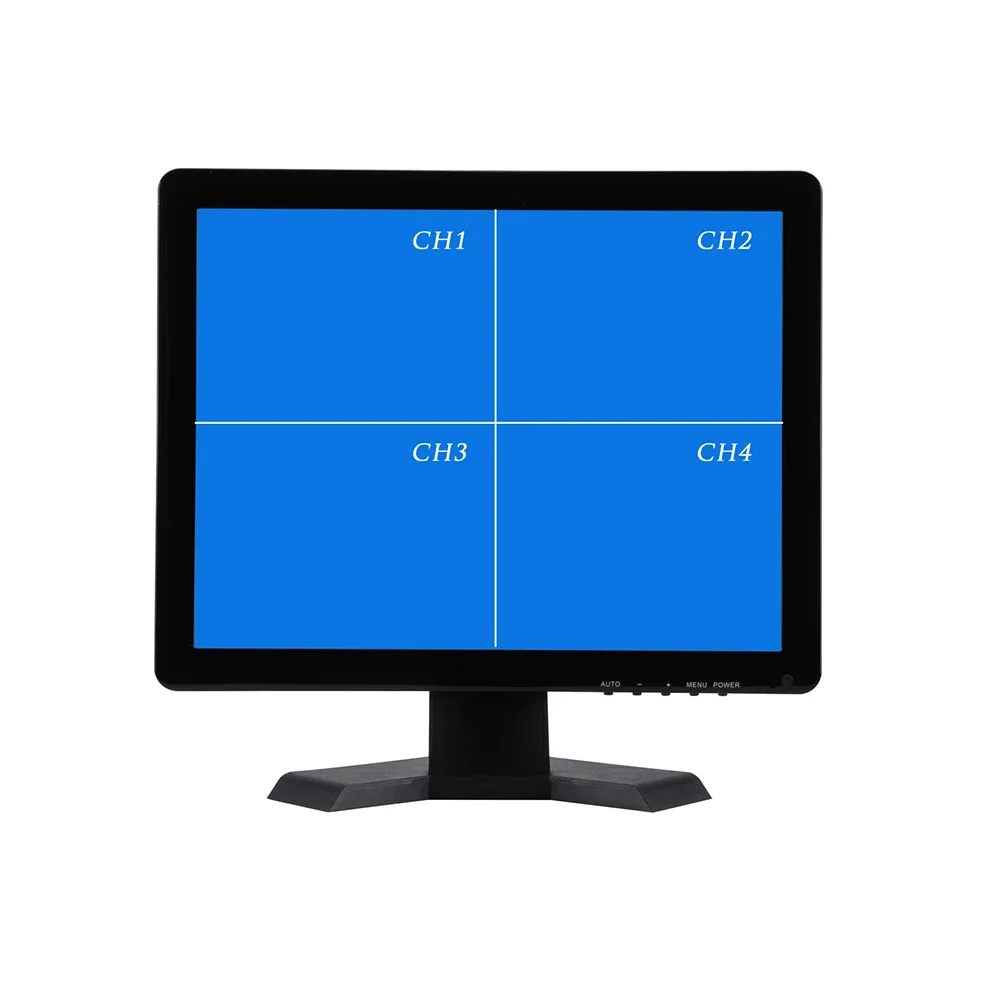 

15 Inch QUAD Display screen CCTV TFT-LED Monitor with Metal Shell & 4 BNC/VGA for PC & Multimedia & Donitor Display & Microscope