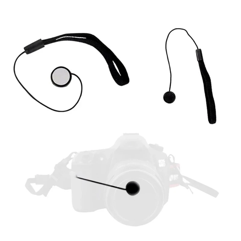 5 Buah/Pak Penutup Lensa Kamera Universal Antihilang Tutup Lensa Penjaga Lensa Pelindung Sabuk Lanyard