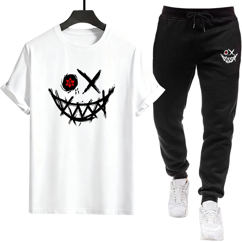 

2026 Men's Athletic Wear Set Quick Dry T-Shirt and Joggers Sports Outfit Gym Training Lightweight Tees + Pants Comfort