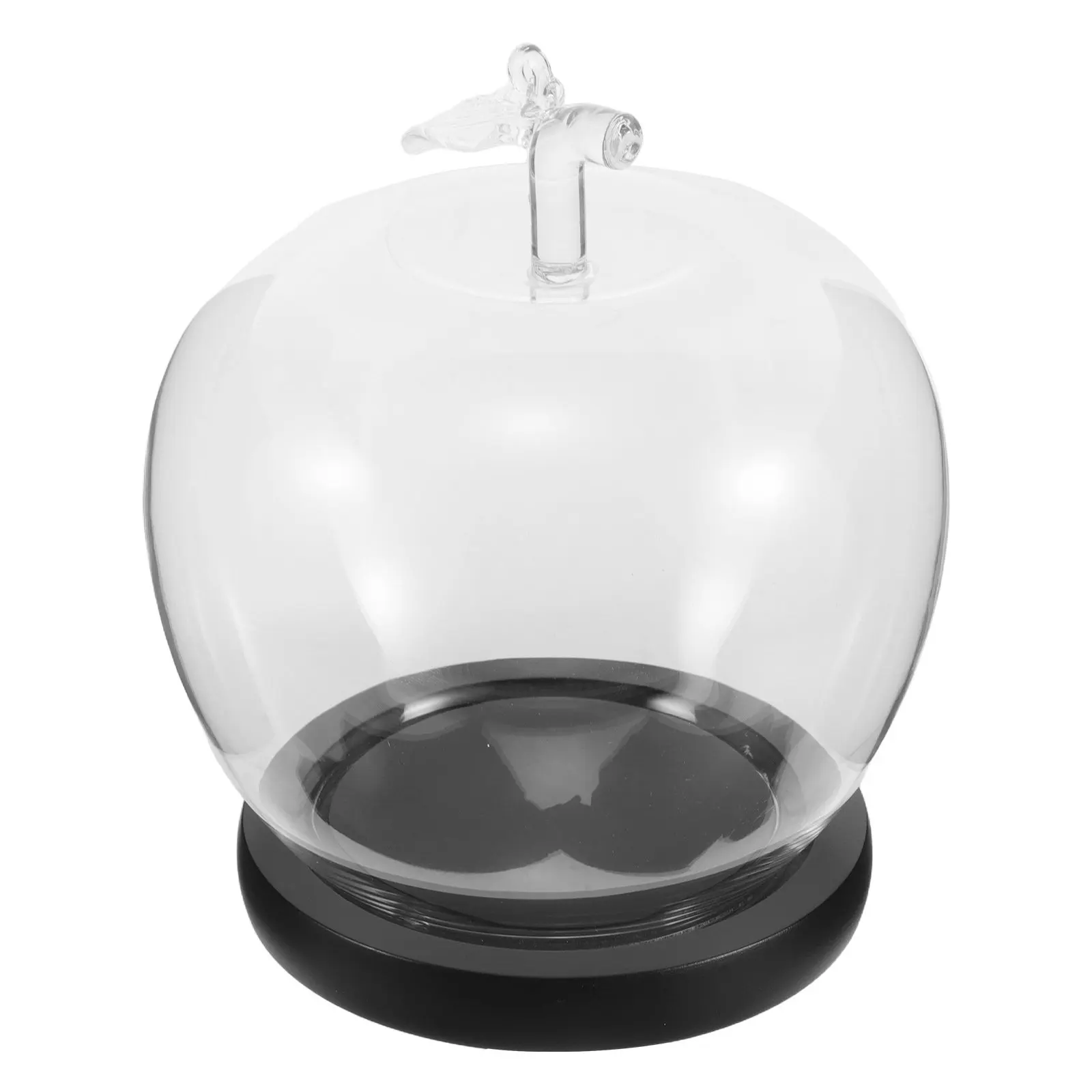 Glass Dome Cloche Apple Shape Eternal Flower Display Case Transparent Cover Dustproof Showcase for Preserved Flower Ornament