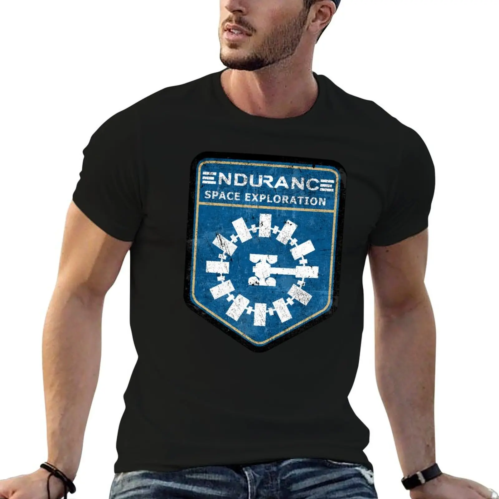Interstellar: Endurance Space Exploration Badge T-Shirt Quick Dry Outdoor Sports T-Shirt