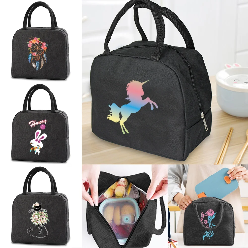 سلسلة ألوان جديدة عامل نزهة صندوق الغداء المحمول سستة معزول حقيبة الغداء سعة كبيرة تخزين الغداء حزمة أنيقة تخفيف #1