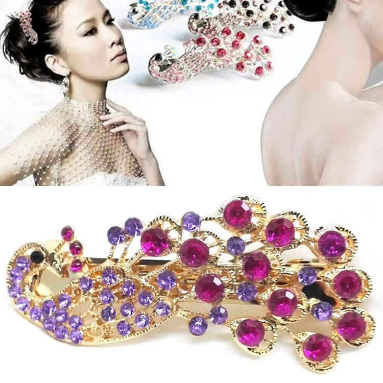 New Fashion Korean Peacock Spring Clip Hairpin Hair Accessories