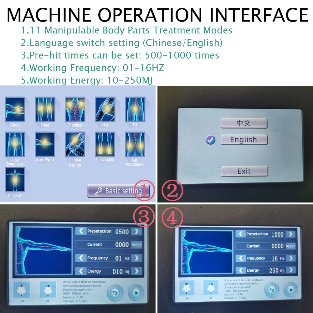 ﻿ 250mj Shockwave Therapy Machine 2in1 ED Treatment Tibial Stress Syndrome Chirioractic Spinal Adjustment Tool