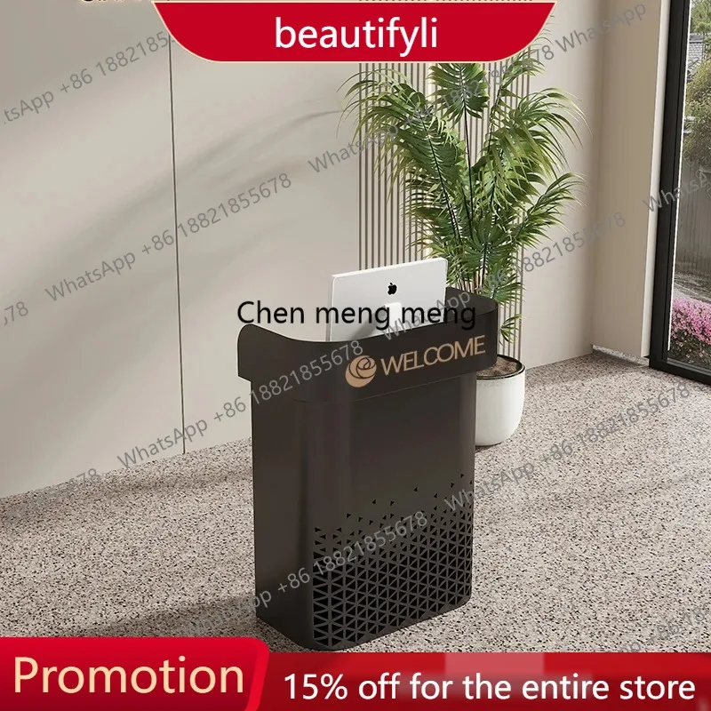 01A Store Modern Reception Desks Multi-functional Front Desk Table Podium Reception Desks Vevor Metal Furniture