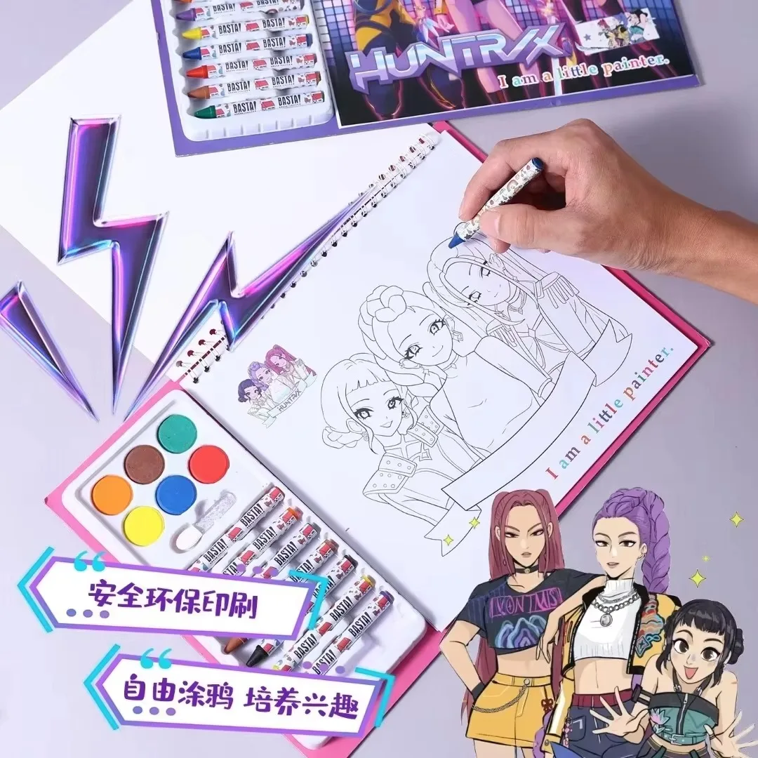 Brand New Cute Anime Coloring Book, Art Book, Safe Painting Coloring Book with Paint, Suitable as a Birthday view 6