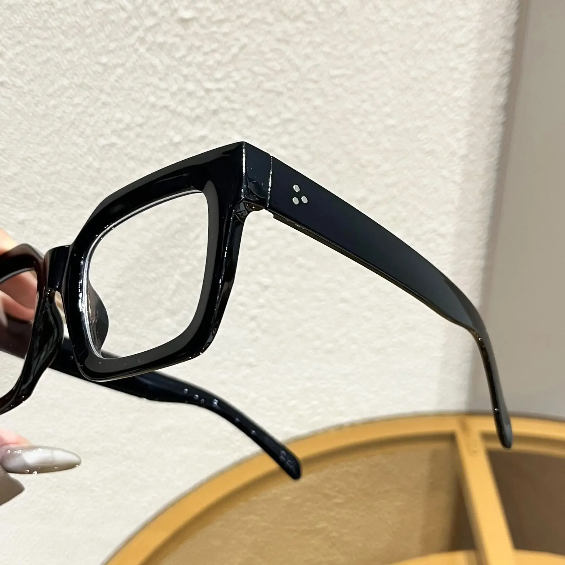 1 Stück/2 Stück trendige und modische, lässige, rechteckige Brille mit großem Rahmen, einfache und stilvolle Brille, geeignet für den täglichen Gebrauch – Detail 4